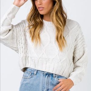 Princess Polly Autumn Leaves Cropped Sweater